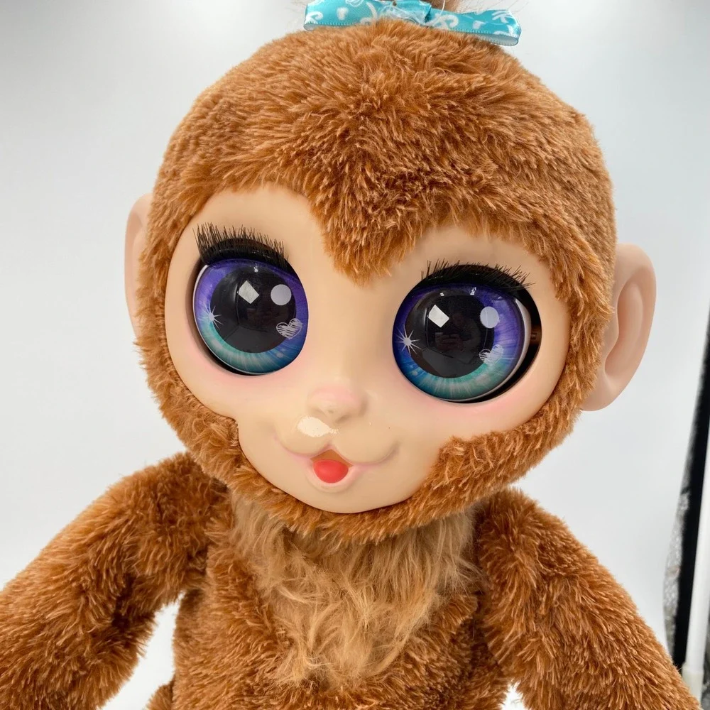 FurReal Peanut the Playful Monkey Interactive Plush Toy Hasbro 2024‎ Brown 15in